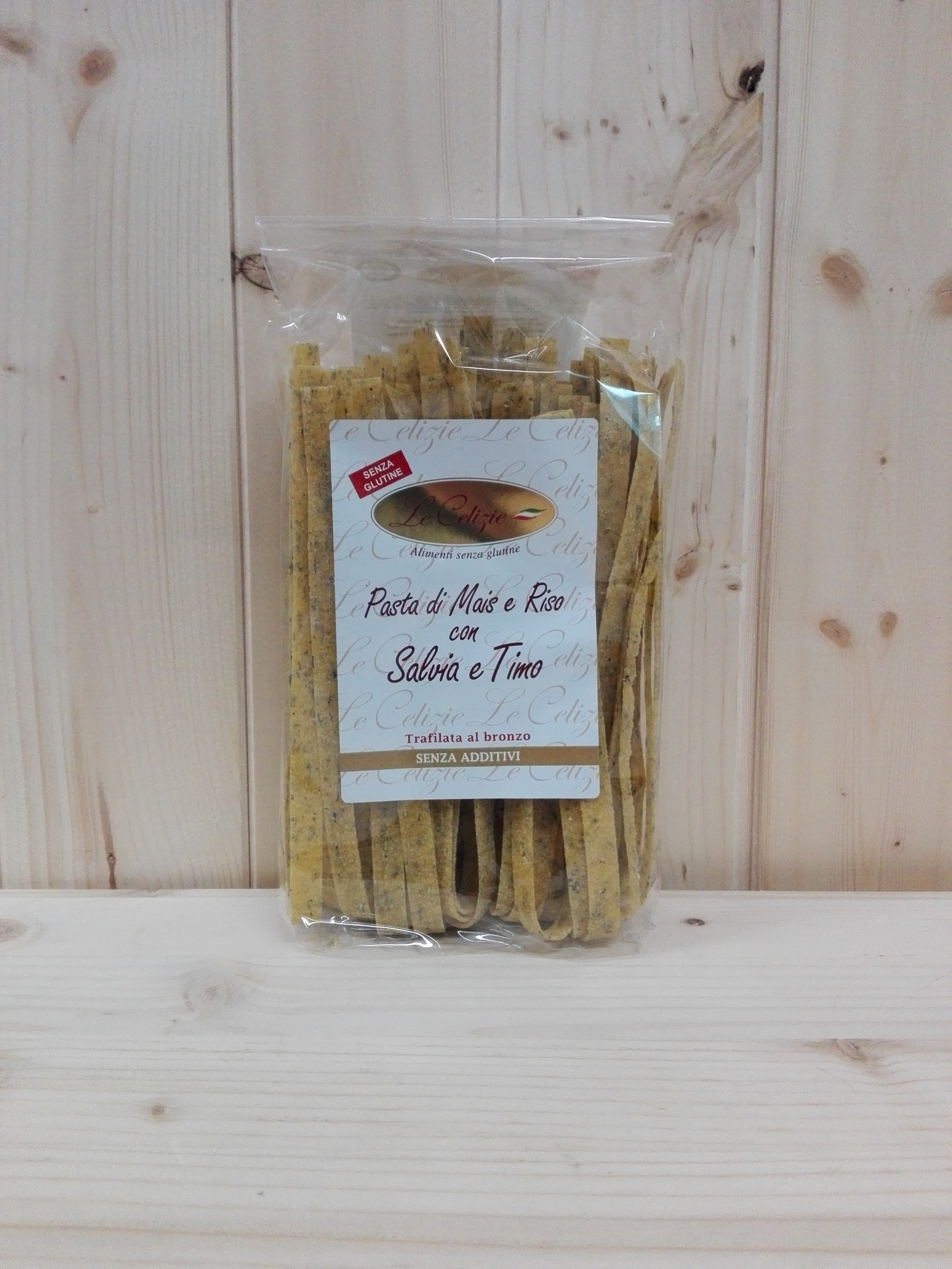 Le Celizie Pasta di Mais Riso con Salvia e Timo Tagliatelle